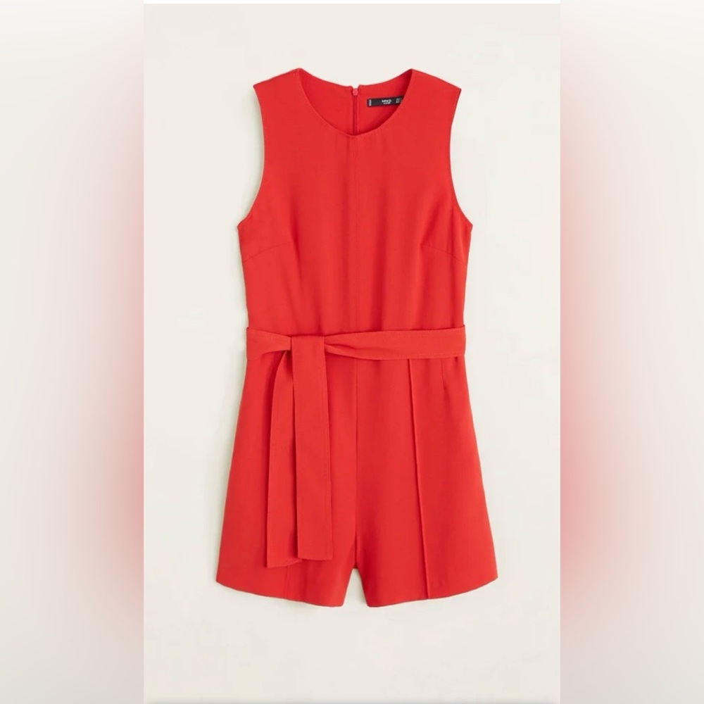 LAST CHANCE🔥🔥Mango Red Jumpsuit shorts-NWT; BUY 2 @ $60 Sale!!🔥🔥